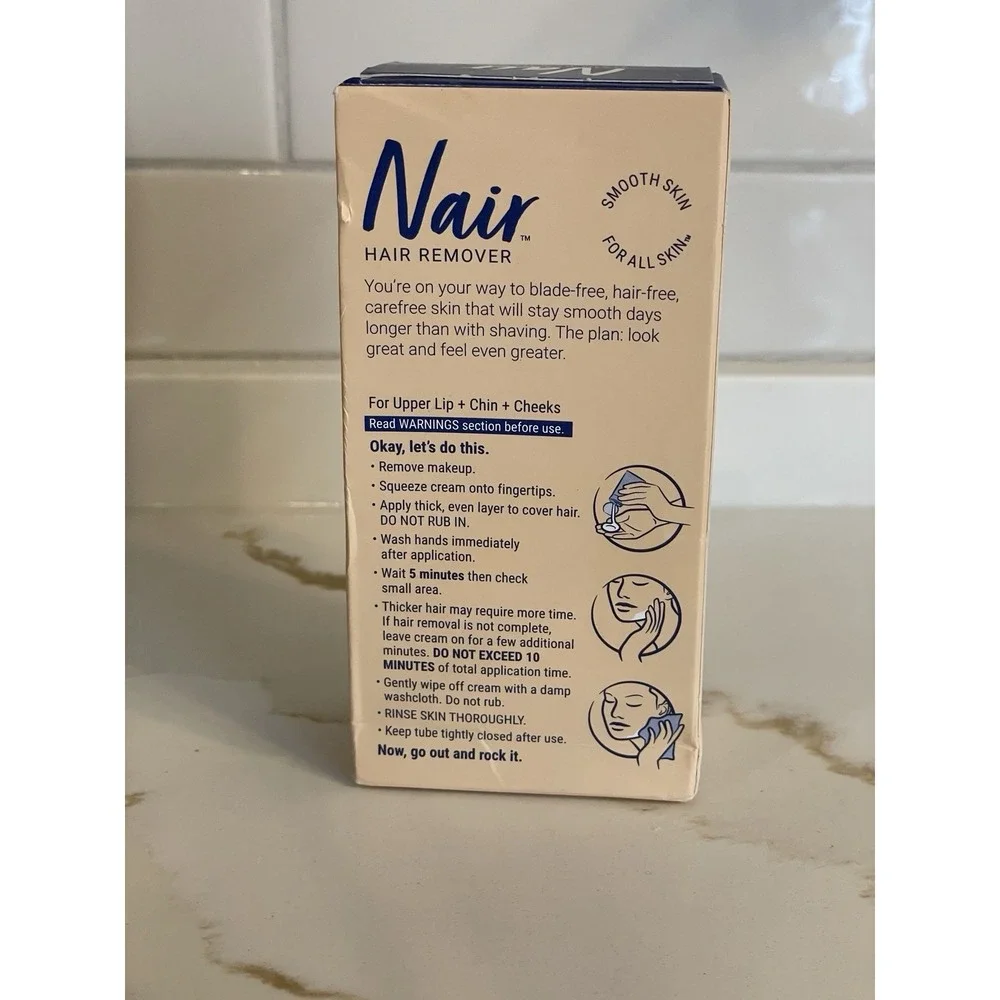 Nair Hair‎ Remover Face Cream  Sweet Almond Oil Moisturizing 2 oz/57 g Sealed